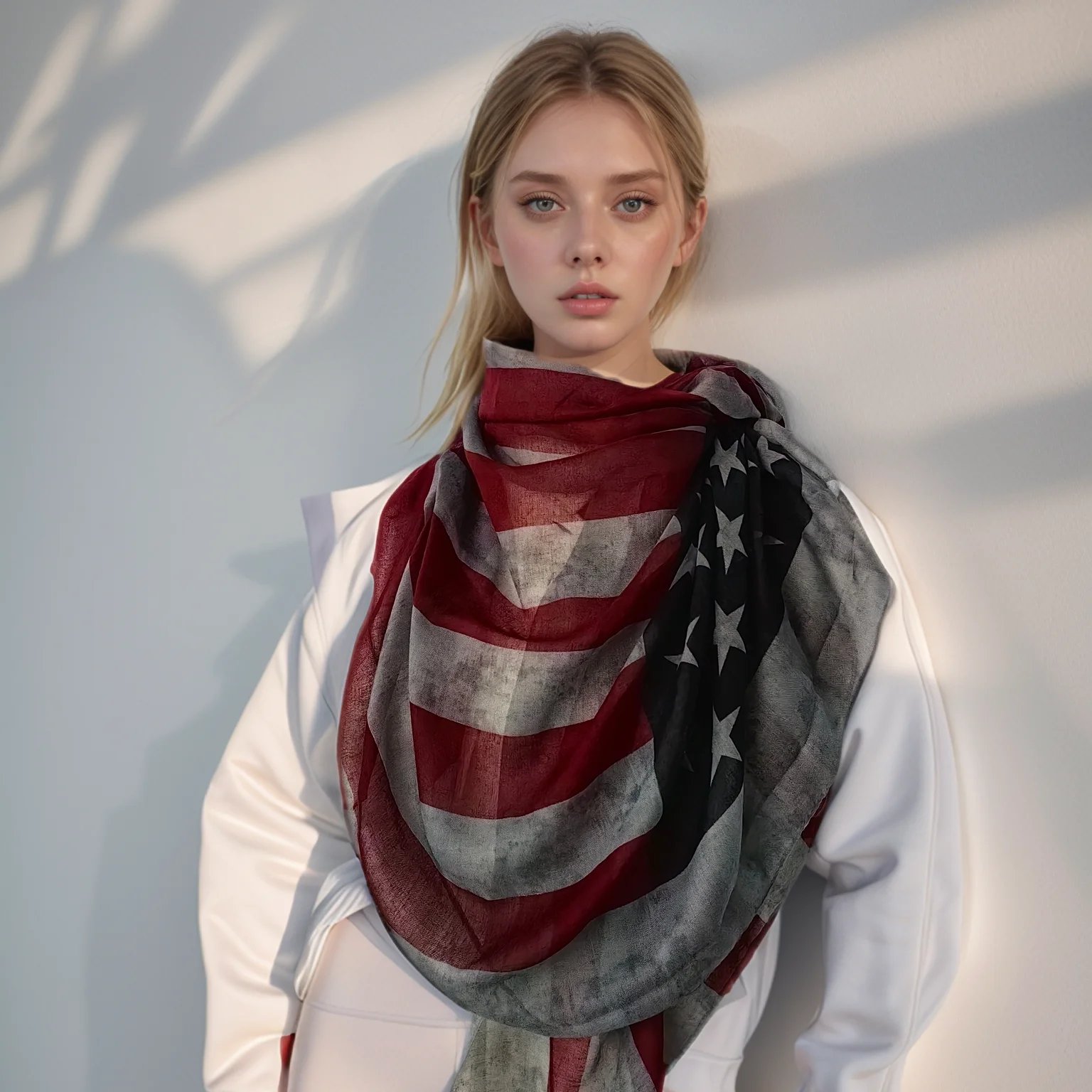 American Flag Shawl Scarfs
