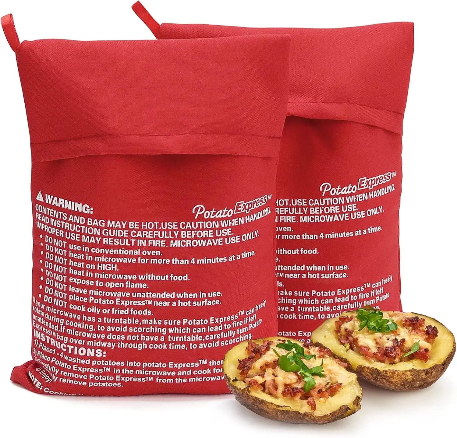 2-Piece Microwave Potato Cooker Bags – Quick Bake Kitchen Set