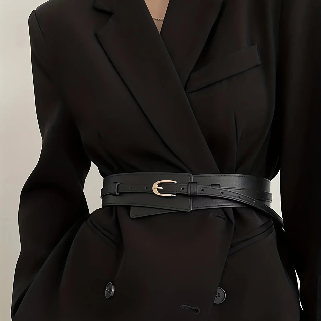 2 in 1 Detachable Leather Girdle Belt